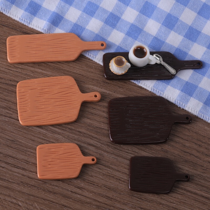 Simulated Miniature Wood Grain Tray Bread Plate DIY Resin Accessories Dollhouse Decorations Cross-Border Wholesale Supply Simulated Miniature Wood Grain Tray Bread Plate DIY Resin Accessories Dollhouse Decorations Cross-Border Wholesale Supply