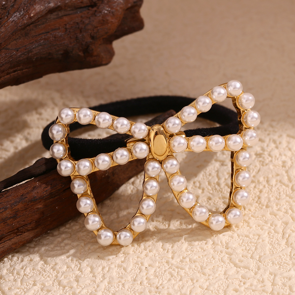 Unisex Fashion niche design creative personality head rope stainless steel gold-plated temperament butterfly hair rope female_voghion.com