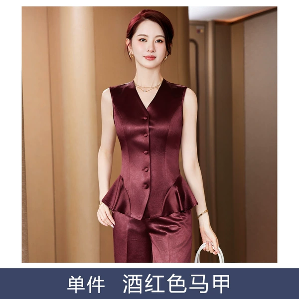 Burgundy vest