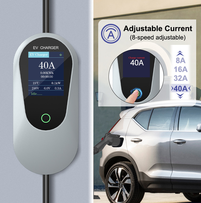 American Standard Charging Station Type1, Exclusively for Cross-Border Use, Portable Charging Gun for On-Board Charging and Home Use, 9.6Kw, Nema 14-50P