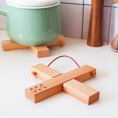 Japanese Hinoki Wood Insulated Trivet Table Mat Non-slip Pot Pad Removable Casserole Mat Wooden Napkin Ring Cup Mat Kitchen Utensils