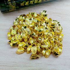 Bestselling Silver Yuanbao Metal Alloy Gold Plated Small Yuanbao Decor for Home Worship, Business Opening, Temple Use