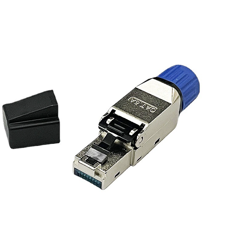 Без цинкового сплава CAT.6A CAT. Головка кристалла соединения кристаллической головки 80000 m свободная от инструмента гофрируя кристаллическая головка кристалла быстрого