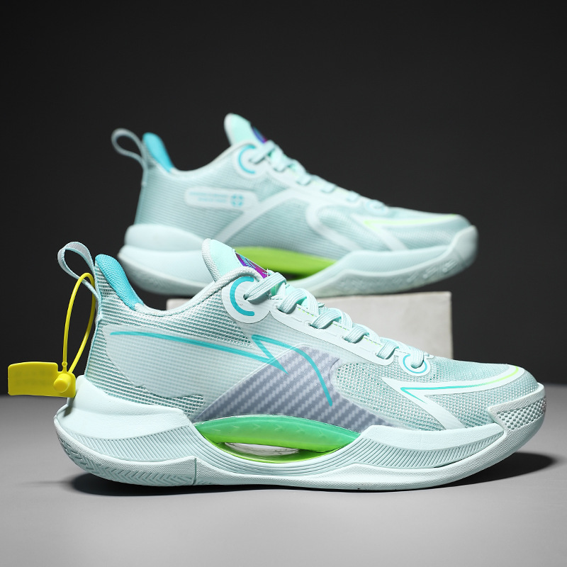 Zapatillas de baloncesto de combate reales transpirables de malla ultraligera juvenil de marea nacional Zapatillas casuales antideslizantes resistentes al desgaste para hombres y mujeres