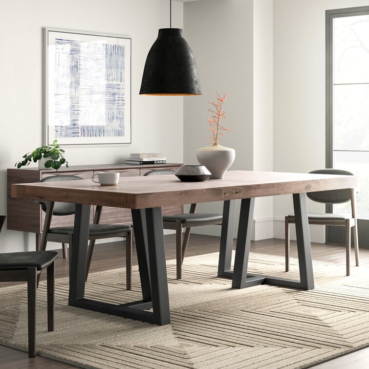 Mesa de comedor de MDF de exportación de lujo ligero y alta sensación de mesa de comedor de madera sólida mesa de comedor de madera
