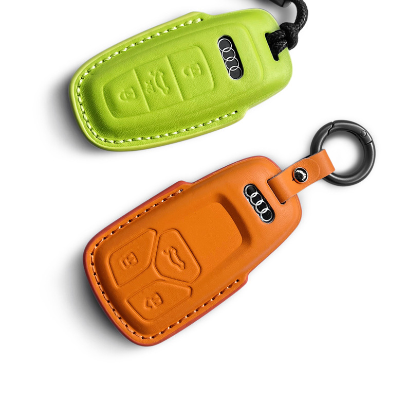 Suitable for Audi Keychain Genuine Leather A4L A7L Q2L Car Key Bag A3 A6L Q5L A8L
