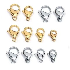 卸売 304 ステンレス鋼ロブスタークラスプハードウェアアクセサリー手作り DIY ジュエリー真空メッキ 18 k 色保持