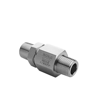 ROKE品牌跨境热销不锈钢外螺纹液压单向阀/止回阀1/4"-2" 41.3Mpa