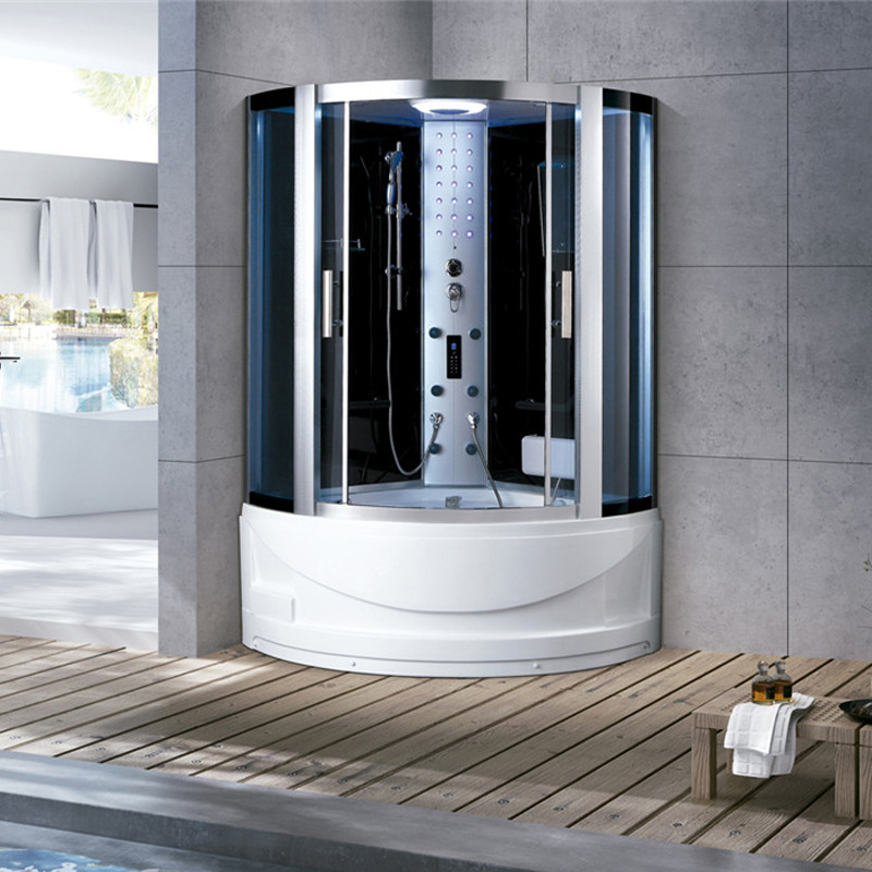 Cuarto integral de ducha baño en forma de abanico integrado con bañera sala de vapor sala de sauna baño Baño