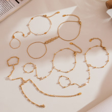 摩天轮不锈钢镶嵌锆石小众设计感手环 跨境欧美风简约镀18k金手链