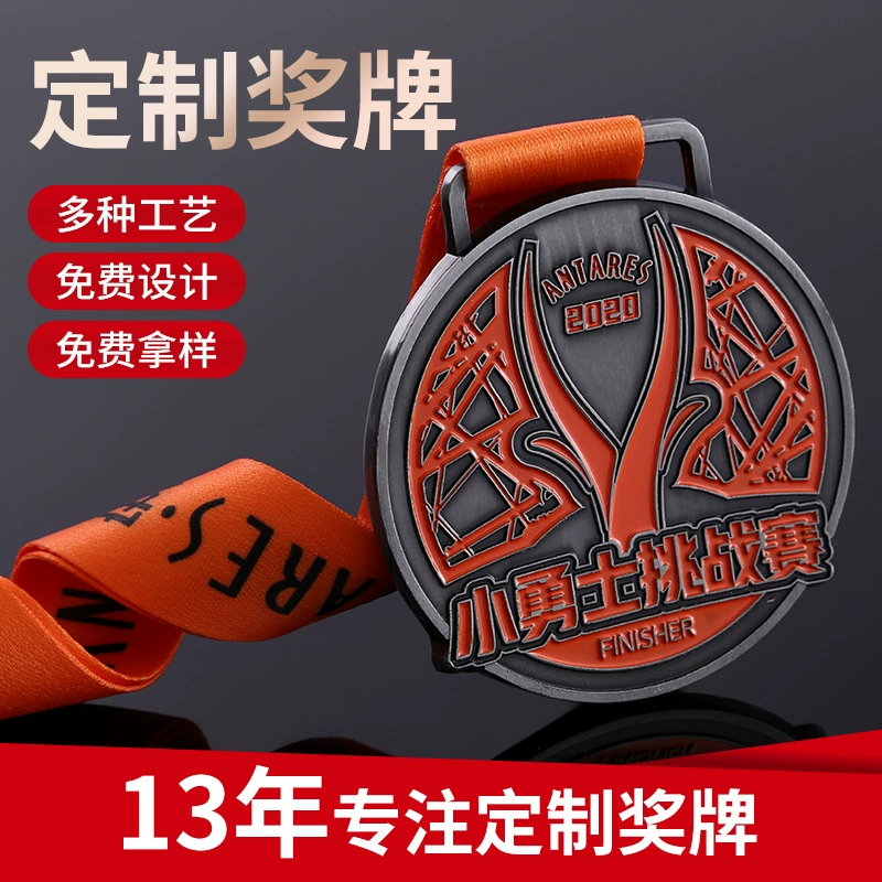 Фабрика подгоняла металла детей медали сплава цинка маленький воин Вызов Медаль заливки формы краски процесс