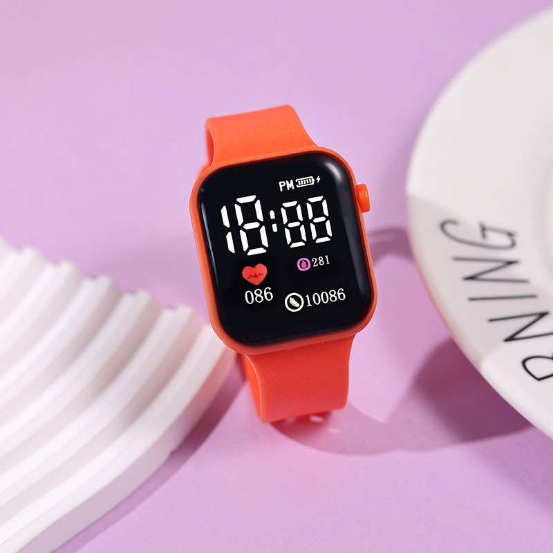 Fábrica de reloj de ciencia y tecnología cuadrados de alto valor facial de los estudiantes de la fiesta de moda simple para ver el tiempo reloj electrónico