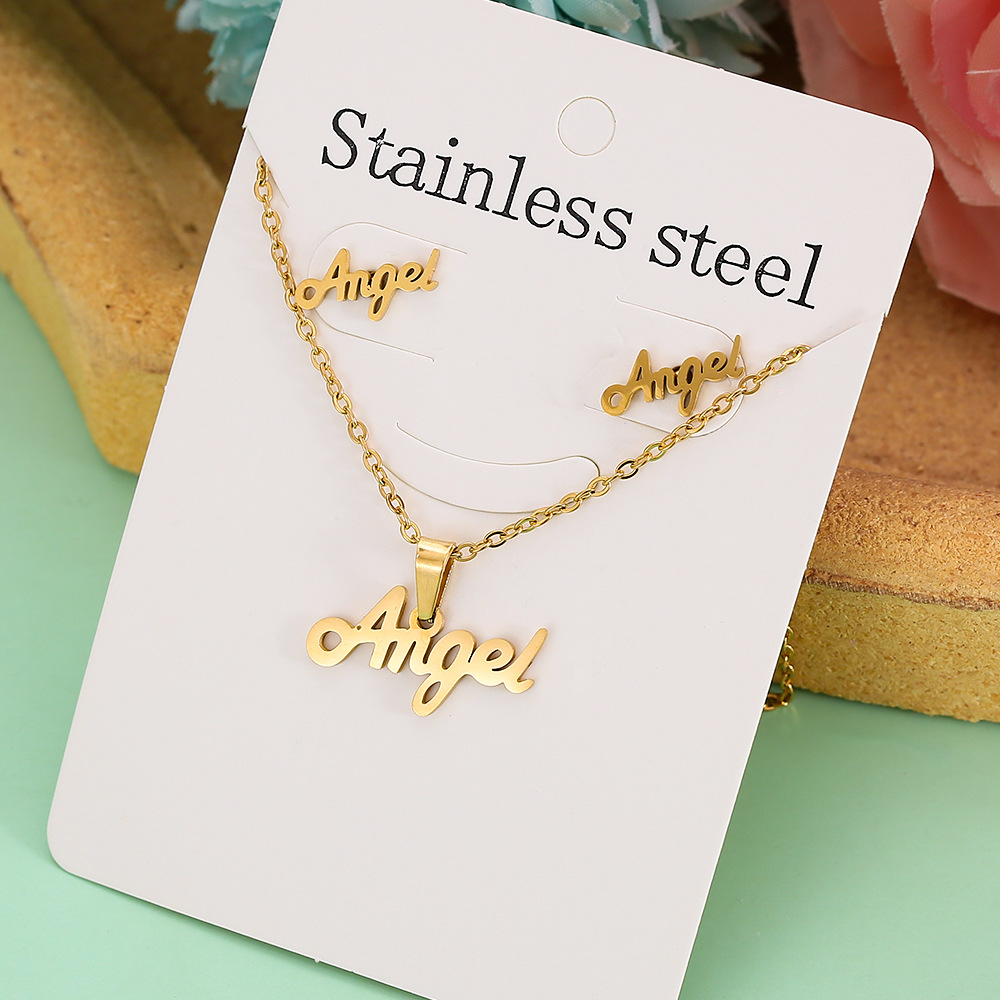Großhandel Schmuck Einfacher Stil Pentagramm Auge Schmetterling Edelstahl 304 Überzug Schmuck-Set Kabelkette display picture 17