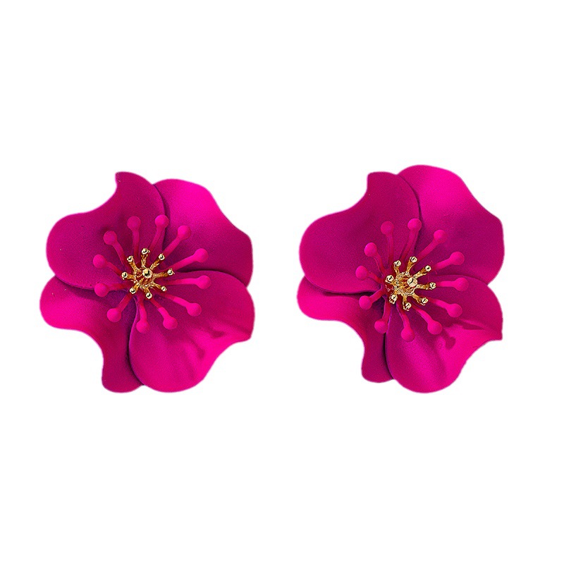 Pendientes vintage de flores huecas pintadas con esmerilla europeos y americanos, accesorios de temperamento dulce y natural, pendientes de estilo étnico de moda para mujeres image 7