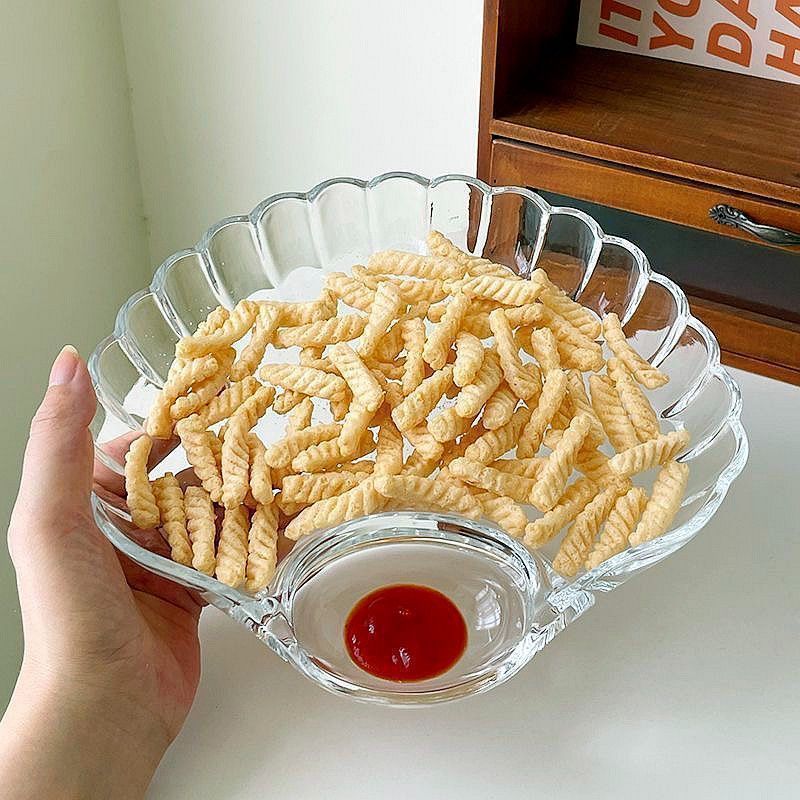 酢皿付きシェル餃子プレート、家庭用クリエイティブフルーツプレート、PSシェルプレート、スナックプレート、フライドポテトプレート、スナックプレート卸売|undefined