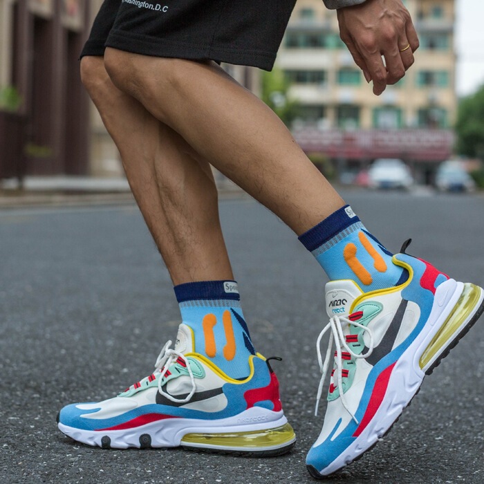 Men's mid-barrel anti-cursor moisture-wicking breathable short running socks professional Marathon Socks