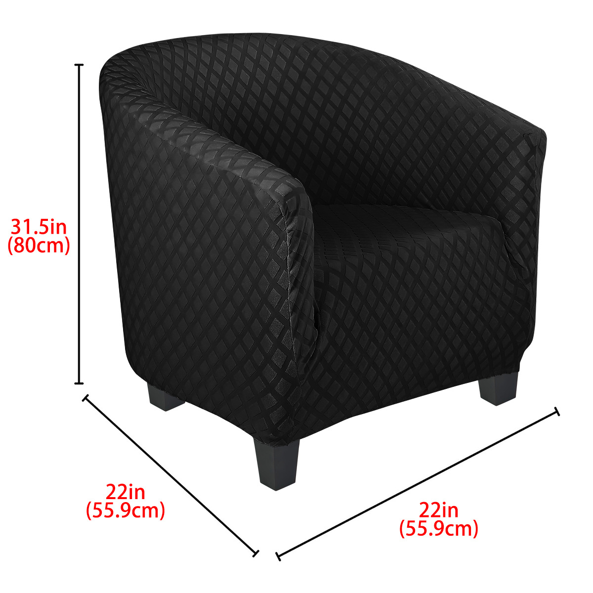 Amazon Jacquard transfronterizo diamante unido bañera sofá cubierta elástica tejido sólido fabricante de cubierta de sofá único