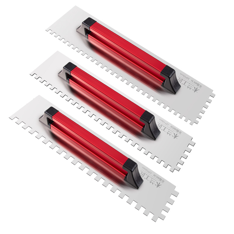 Ceramic Tile Tools: Serrated Trowel, Specialized Grout Knife for Tile Installation, Tile Adhesive Scraper, Grooving Tool, Plaster Smoothing Scraper