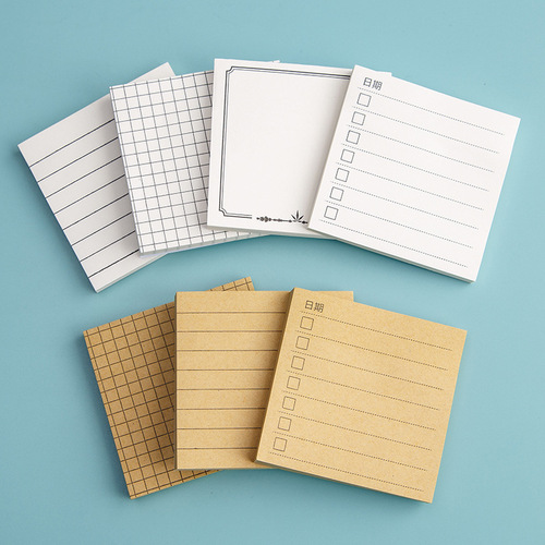 Simple post-it notes, creative note pads, tearable sticky notes for students, n-time sticky note paper