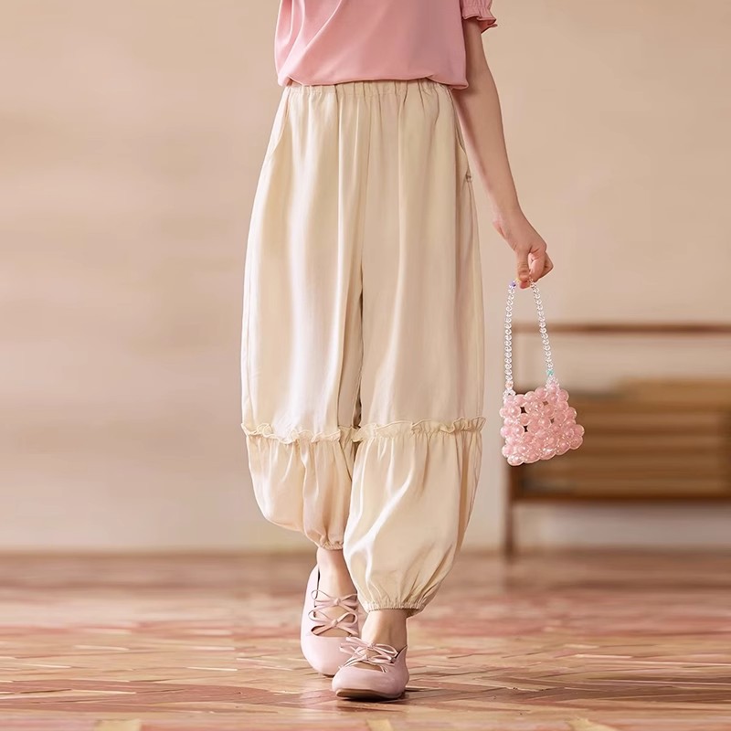 Girls' Summer Thin Pants 2025 New Children's Mosquito-Proof Pants for Older Girls Summer Lantern Pants Lightweight Summer Pants for Girls