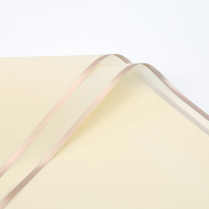 Borde dorado película de gelatina papel mate translúcido papel de embalaje de flores impermeable tienda de flores ramo floral Bolsa De Rosa material de la flor