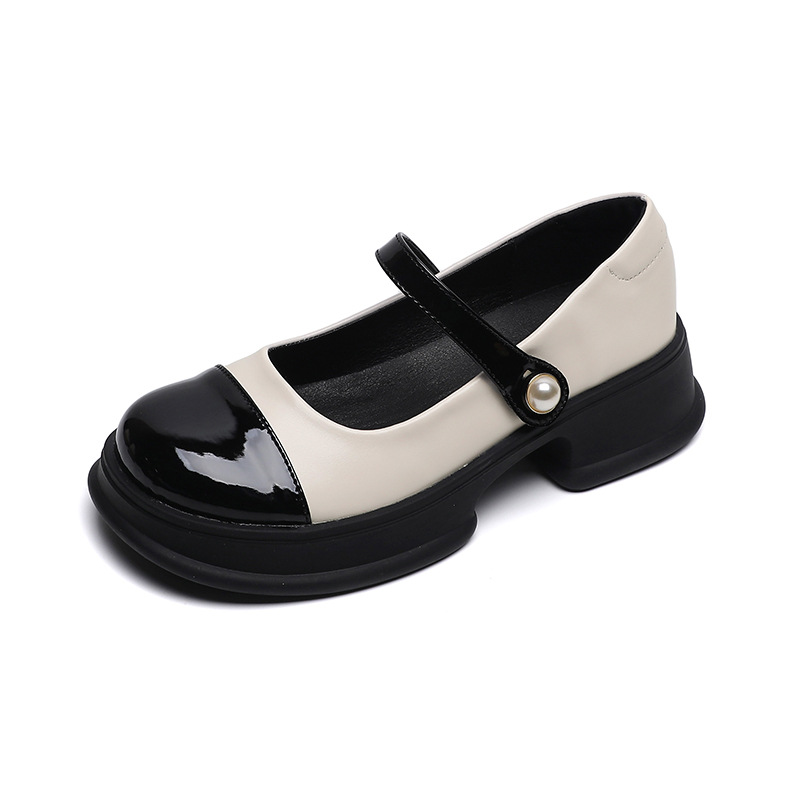 Weiwei Lady 158-3 Thick-Soled Mary Jane For Women, Vintage Style, Denim Blue Soft-Soled Single Shoes, Plus Size_vogvips.com