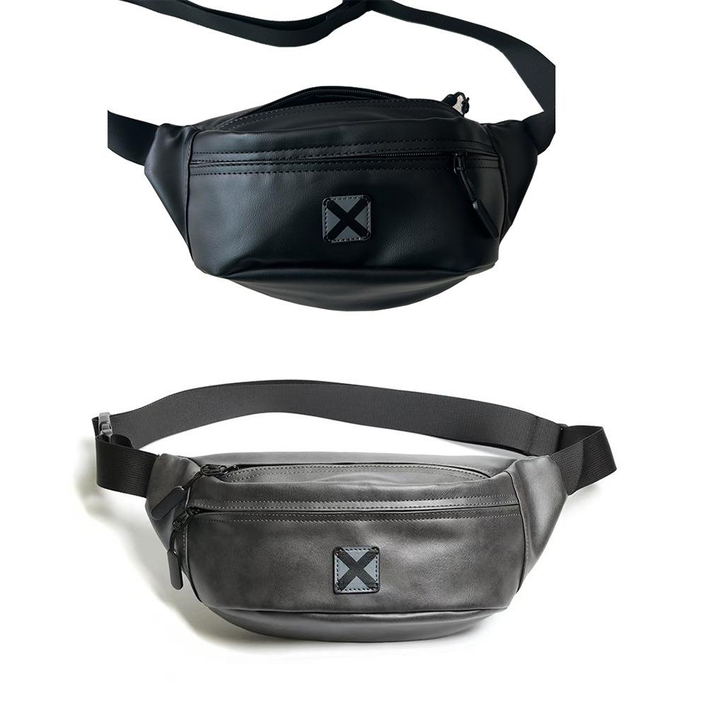 2026 New Gray Chest Bag Waist Bag Korean Style Men's Bag Trendy Fashionable Shoulder Bag Crossbody Bag Casual Backpack