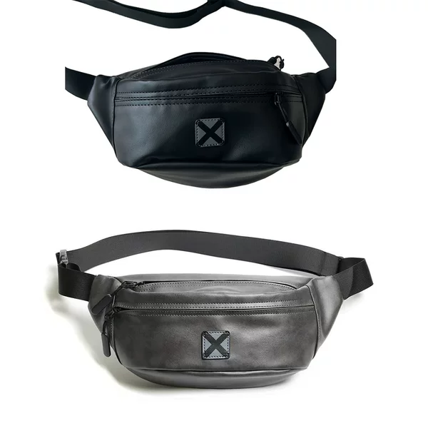 2026 New Gray Chest Bag Waist Bag Korean Style Men's Bag Trendy Fashionable Shoulder Bag Crossbody Bag Casual Backpack