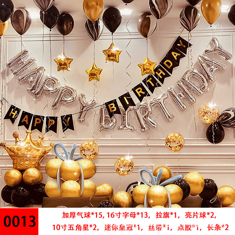 生日派对布置装饰气球 成人气球套装女友生日气球详情48
