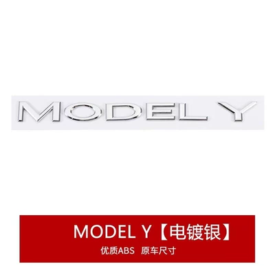 Letter Logo: Car logo - model-y-electroplated-silver