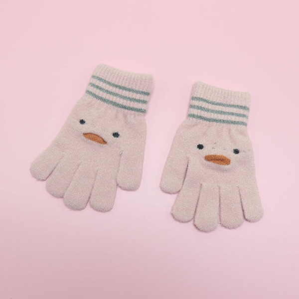 demi-season children's keep warm fleece knitted cartoon gloves for…