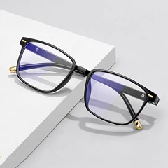 男性と女性用の新しいスクエアフレーム高精細抗ブルーライト老眼鏡、レトロな老眼鏡、中高年用読書メガネ卸売