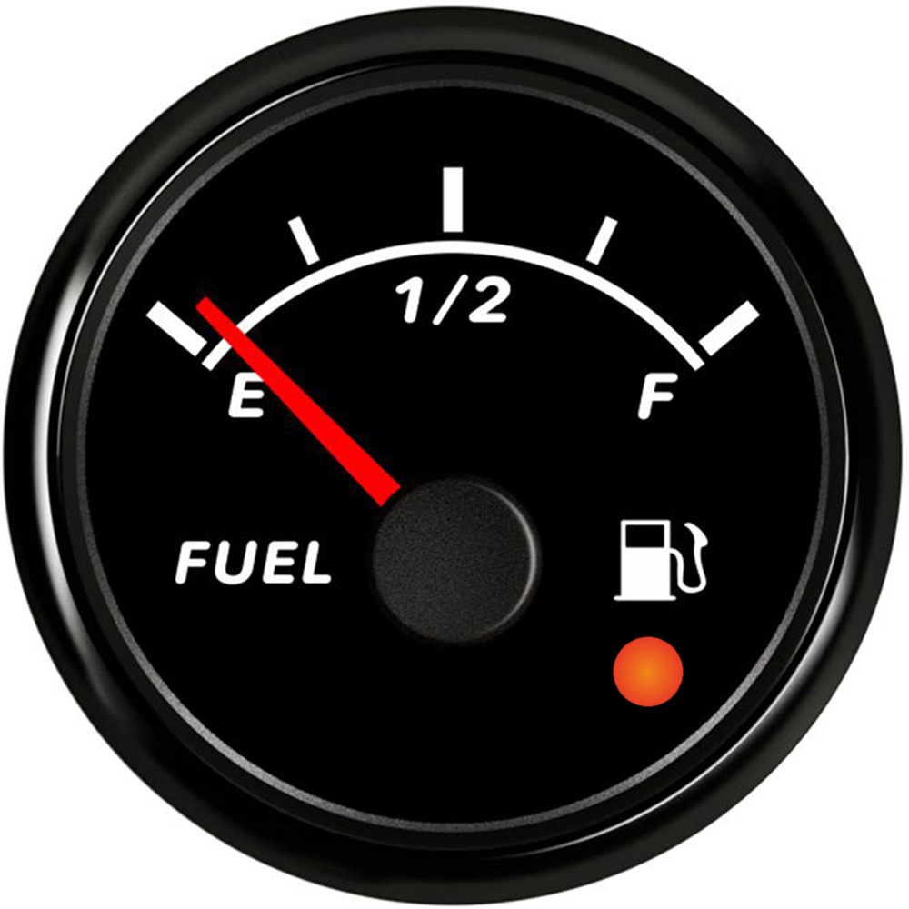 Universal – automobile instrument Gauge with Alarm - black-frame-black-background-pointer