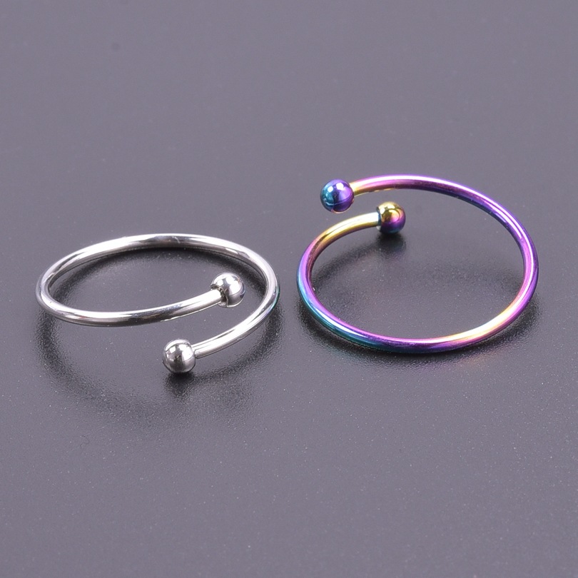 Wholesale 1 Piece Ins Style Geometric Titanium Steel Open Ring display picture 1