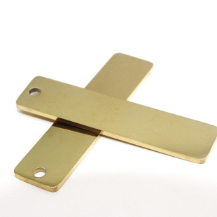 Factory Direct Sales Stainless Steel Rectangular Tag Glossy Nameplate Metal Plate DIY Jewelry Tail Plate Can Be Engraved with Logo