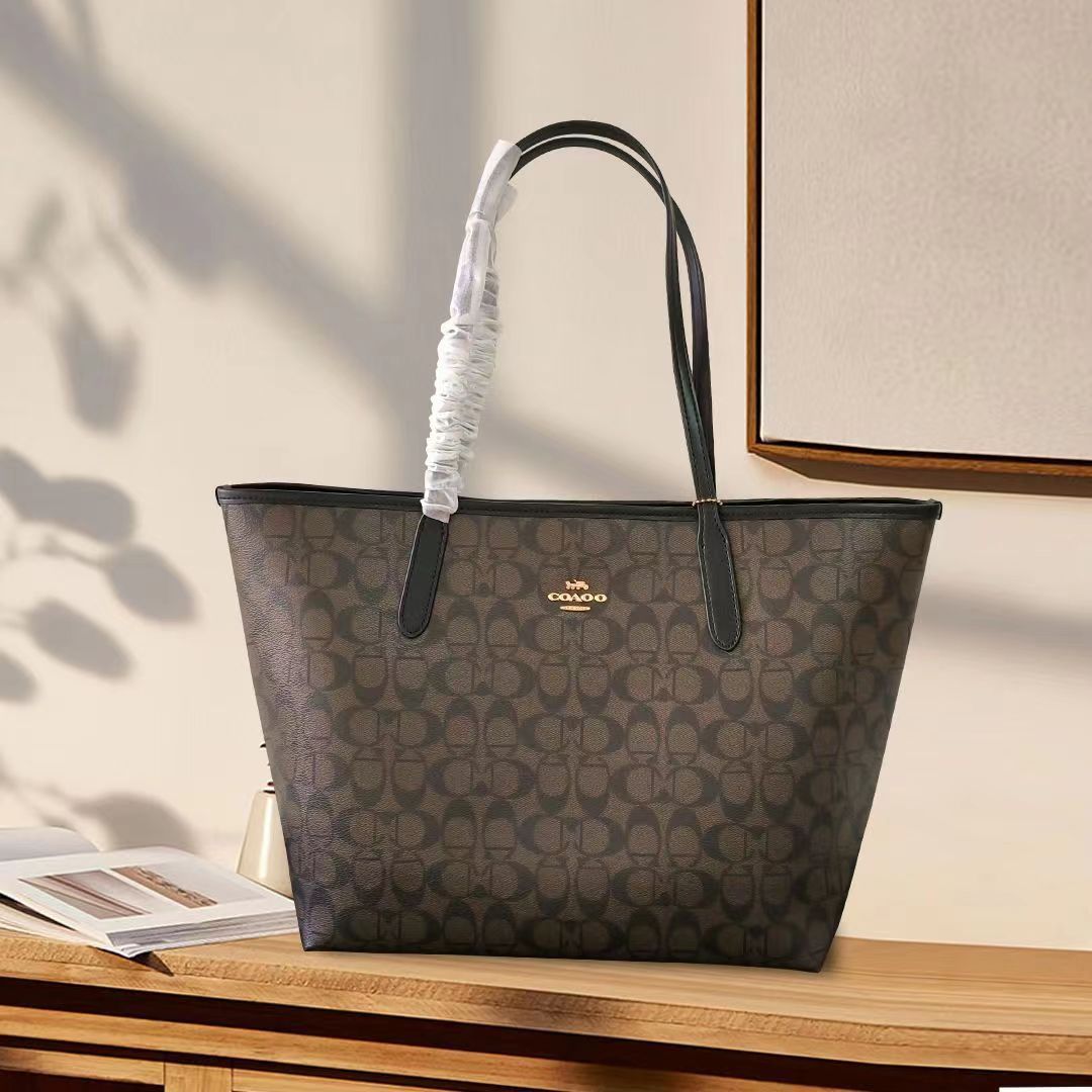 Classic Presbyopic Shopping Bag with Label City30/33 Tote Bag Women's Large Capacity Shoulder Bag Handbag Commuter Bag