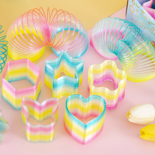 Alien Golden Onion Transparent Rainbow Ring 12 Pcs/Box New Bestselling Rainbow Toy Polyhedral Rainbow Ring Wholesale