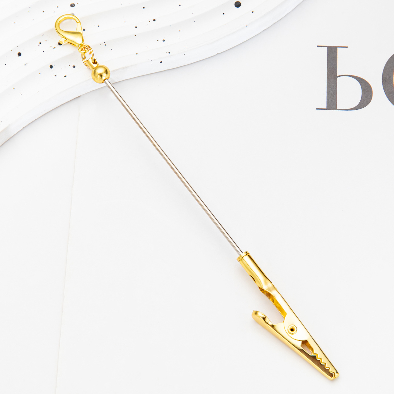 DIY beaded llavero clip creativo al por mayor estudiantes DIY beaded tarjeta de visita clip de banda metálica clip de notas de pesca