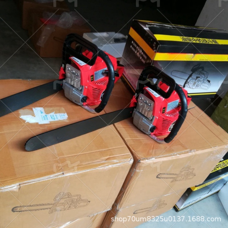 风冷两冲程链条锯手持园林伐木油锯汽油链条伐木锯图片