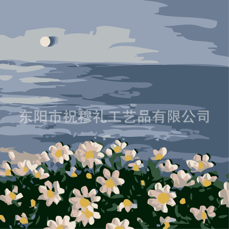 DIY digital pintura al óleo tulipán hecho a mano paisaje color pintura estudiante niños educativos color pintura relleno pintura al por mayor