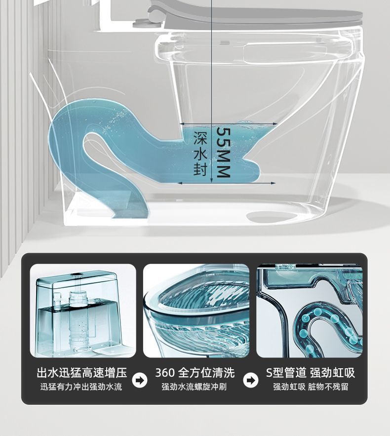 The toilet is a grey household water pump ceramic with a colorful siphonic anti-odor type. It is a high-flush toilet seat and toilet bowl undefined