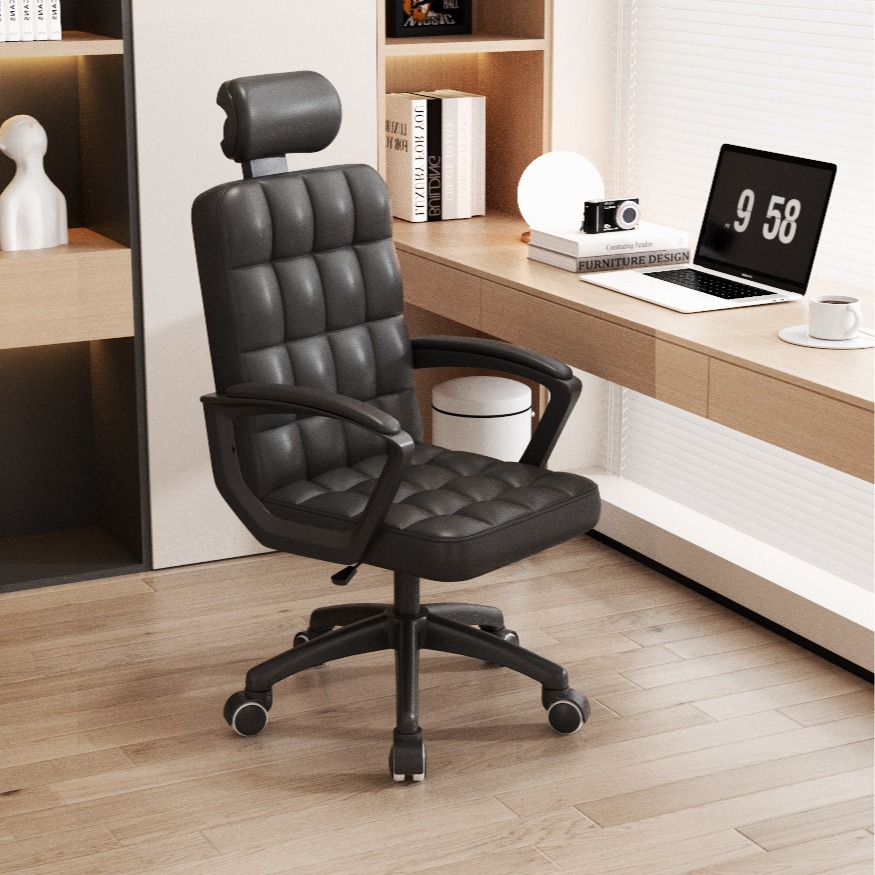 Silla de computadora estudio en casa asiento ergonómico cómoda silla de oficina de larga duración Silla de respaldo dormitorio escritorio silla giratoria