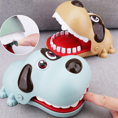 Large crocodile bites finger sound and light shark spoof parent-child game evil dog bites hand toy children's trick props