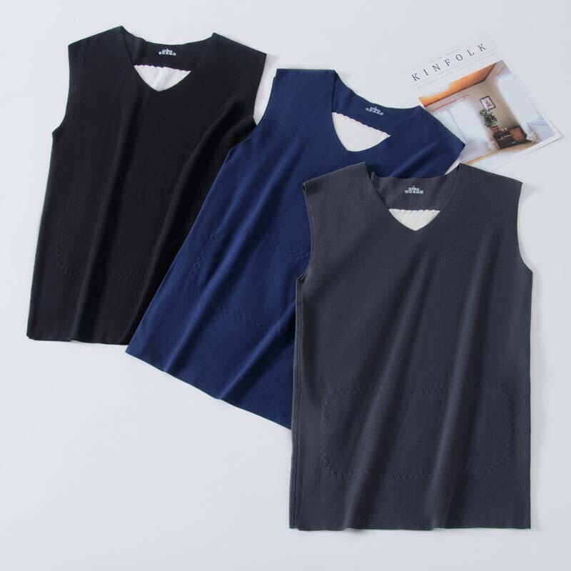 Men's Thermal Vest German Velvet Patch Seamless Vest Heated and Thickeneded Double-Sided Fleece-Lined Cold-Proof and Warm Intimates Base Men's Thermal Vest German Velvet Patch Seamless Vest Heated and Thickeneded Double-Sided Fleece-Lined Cold-Proof and Warm Intimates Base
