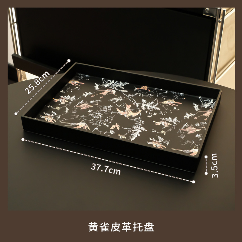 中古花鳥皮革ティッシュケース高級感茶数家庭用皮質紙引き箱印logoホテルpu引き箱|undefined
