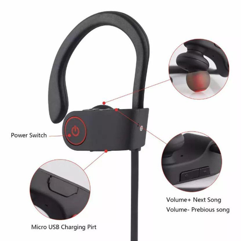 クロスボーダー爆金運動無線bluetoothイヤホンステレオ耳掛けアマゾンu 8 bluetoothイヤホン工場直販|undefined