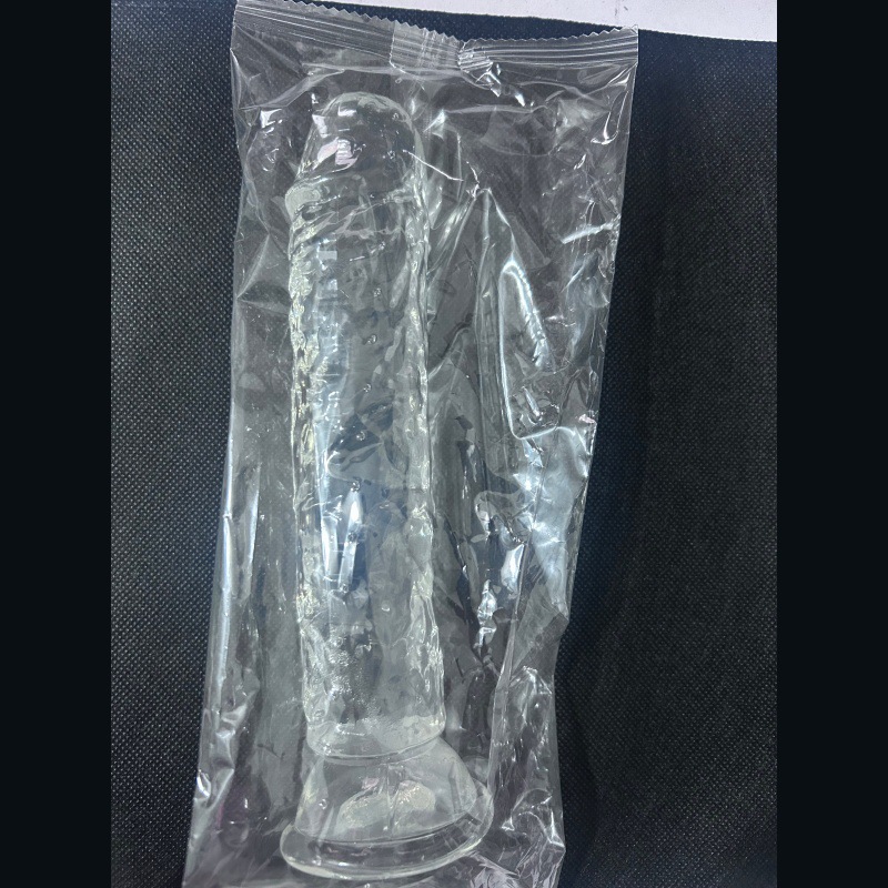 Transparent TPE Dildo with Suction Cup, Soft Flexible Shaft for Women — detail image 2
