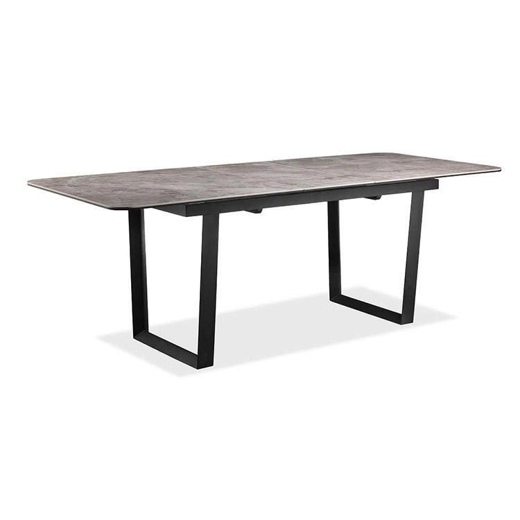 Wal-Mart moderna mesa de comedor de tabla de roca simple retráctil plegable rectangular mesa de negociación nórdica mesa de comedor