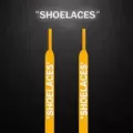 Yellow ow letter reflective laces