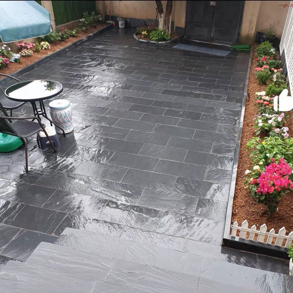 Голубой плитка напольная плитка Культурный каменный двор антикварная плитка Сад Вилла на открытом воздухе Площадь Природный антиминутный сланец